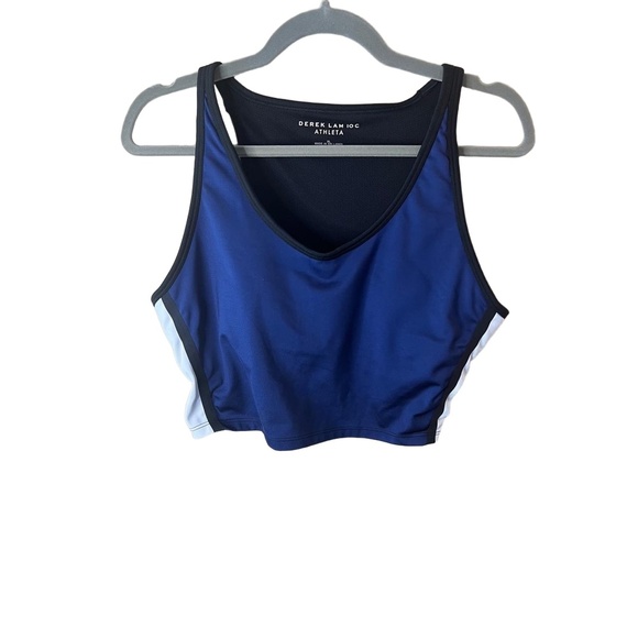 Derek Lam 10C Athleta Navy Colorblock Sports Bra XL Excellent Condition - Picture 1 of 6